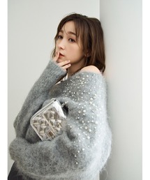 FRAY I.D | アルパカシャギービジューオフショルニット(ニット/セーター)