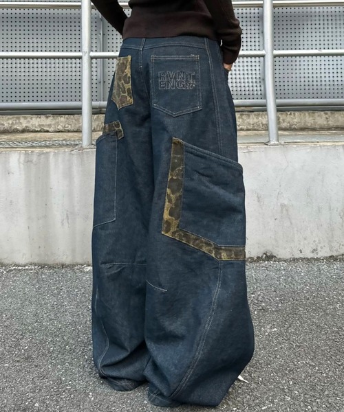 yuue' ( wear )（ユーイ）の「レオパードデザインポケットカーブワイドデニムパンツ（デニムパンツ・レディース・ブルー系その他・S/M/L）」の5枚目の写真