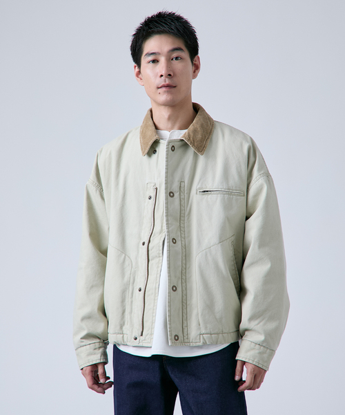 PLANET OF EARTH】ヘビーダック パテッドブルゾン（ミリタリー