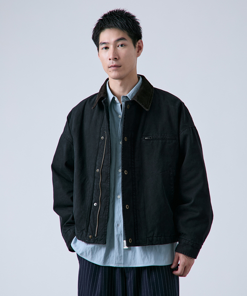 B.C STOCK(ベーセーストック)の「【PLANET OF EARTH】ヘビーダック パテッドブルゾン(ミリタリージャケット・メンズ・ブラウン/ベージュ/ブラック・MEDIUM/LARGE)」の1枚目の写真