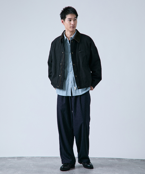 PLANET OF EARTH】ヘビーダック パテッドブルゾン（ミリタリー