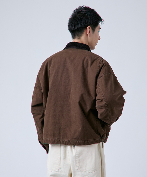 B.C STOCK(ベーセーストック)の「【PLANET OF EARTH】ヘビーダック パテッドブルゾン(ミリタリージャケット・メンズ・ブラウン/ベージュ/ブラック・MEDIUM/LARGE)」の11枚目の写真