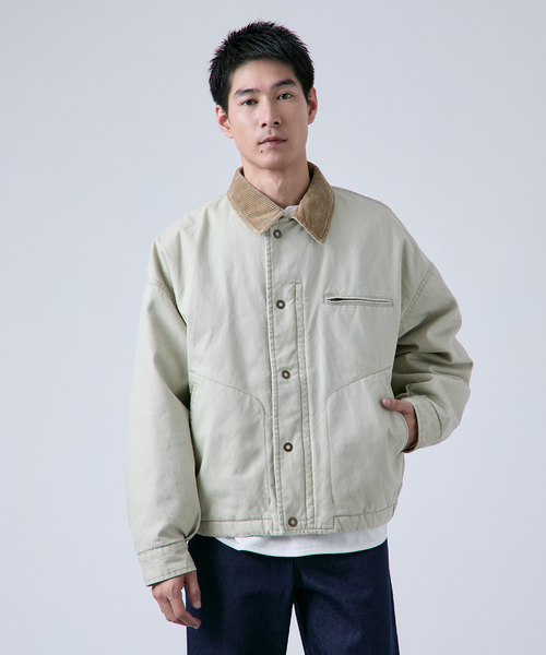 B.C STOCK(ベーセーストック)の「【PLANET OF EARTH】ヘビーダック パテッドブルゾン(ミリタリージャケット・メンズ・ブラウン/ベージュ/ブラック・MEDIUM/LARGE)」の13枚目の写真