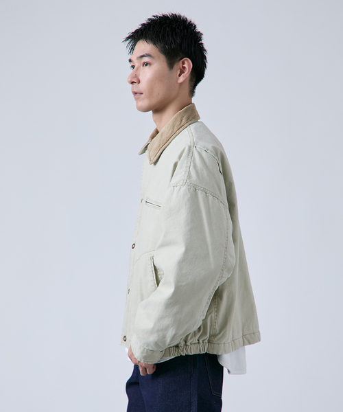 B.C STOCK(ベーセーストック)の「【PLANET OF EARTH】ヘビーダック パテッドブルゾン(ミリタリージャケット・メンズ・ブラウン/ベージュ/ブラック・MEDIUM/LARGE)」の14枚目の写真