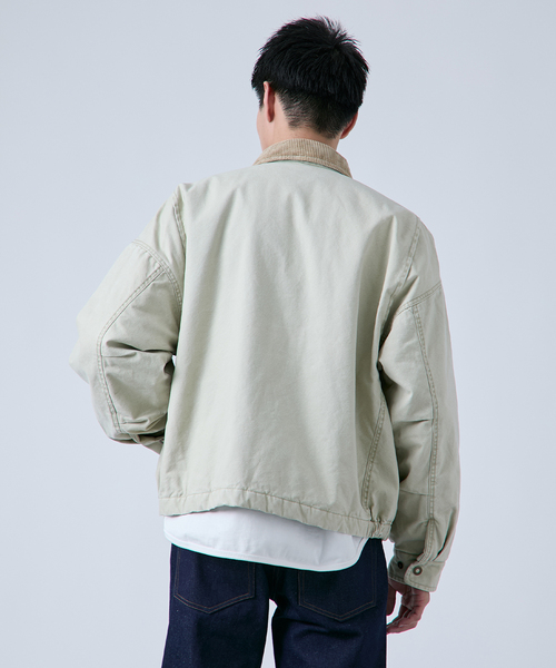 B.C STOCK(ベーセーストック)の「【PLANET OF EARTH】ヘビーダック パテッドブルゾン(ミリタリージャケット・メンズ・ブラウン/ベージュ/ブラック・MEDIUM/LARGE)」の15枚目の写真