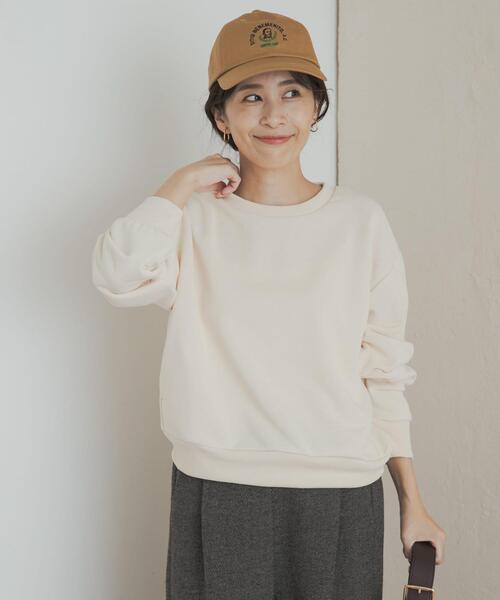 URBAN RESEARCH DOORS（アーバンリサーチドアーズ）の「速乾裏毛サイドポケットプルオーバー（Tシャツ/カットソー・レディース・ナチュラル/チャコールグレー/パープル・MEDIUM）」の4枚目の写真