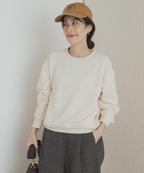 URBAN RESEARCH DOORS（アーバンリサーチドアーズ）の「速乾裏毛サイドポケットプルオーバー（Tシャツ/カットソー・レディース・ナチュラル/チャコールグレー/パープル・MEDIUM）」の5枚目の写真