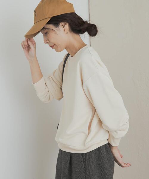 URBAN RESEARCH DOORS（アーバンリサーチドアーズ）の「速乾裏毛サイドポケットプルオーバー（Tシャツ/カットソー・レディース・ナチュラル/チャコールグレー/パープル・MEDIUM）」の7枚目の写真