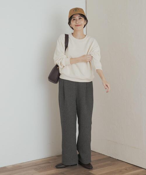 URBAN RESEARCH DOORS（アーバンリサーチドアーズ）の「速乾裏毛サイドポケットプルオーバー（Tシャツ/カットソー・レディース・ナチュラル/チャコールグレー/パープル・MEDIUM）」の10枚目の写真