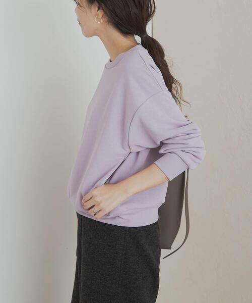 URBAN RESEARCH DOORS（アーバンリサーチドアーズ）の「速乾裏毛サイドポケットプルオーバー（Tシャツ/カットソー・レディース・ナチュラル/チャコールグレー/パープル・MEDIUM）」の16枚目の写真