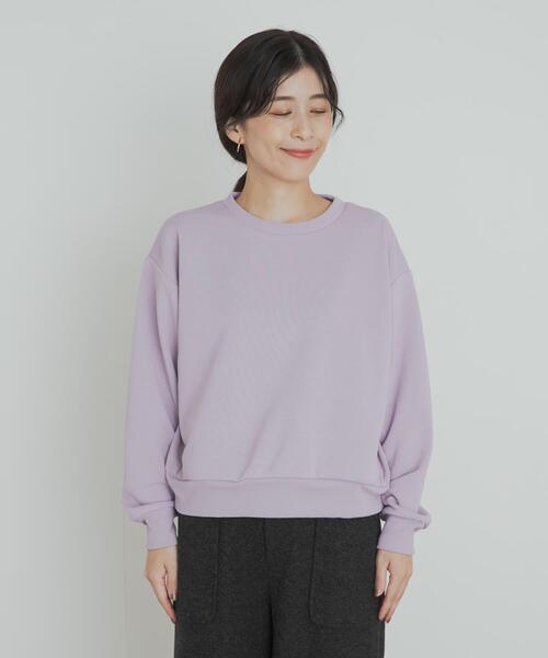 URBAN RESEARCH DOORS（アーバンリサーチドアーズ）の「速乾裏毛サイドポケットプルオーバー（Tシャツ/カットソー・レディース・ナチュラル/チャコールグレー/パープル・MEDIUM）」の20枚目の写真