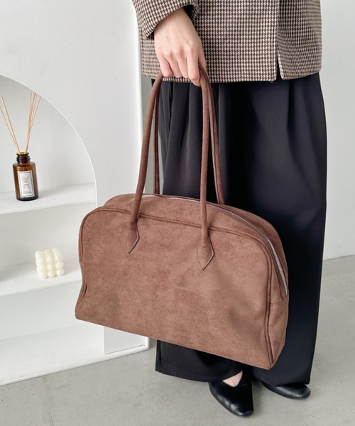 CLEA（クレア）の「【A4サイズ対応】スウェードライクボストンバッグ（ボストンバッグ・レディース・ベージュ/ブラック/ワインレッド/ブラウン・FREE）」の18枚目の写真