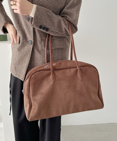 CLEA（クレア）の「【A4サイズ対応】スウェードライクボストンバッグ（ボストンバッグ・レディース・ベージュ/ブラック/ワインレッド/ブラウン・FREE）」の16枚目の写真