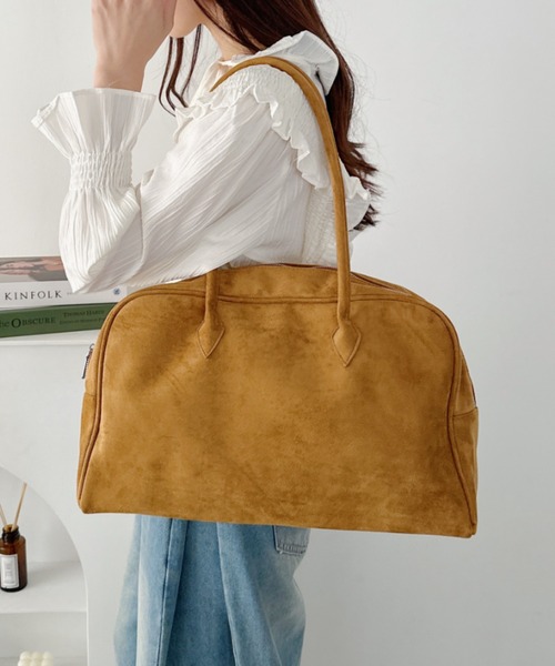 CLEA（クレア）の「【A4サイズ対応】スウェードライクボストンバッグ（ボストンバッグ・レディース・ベージュ/ブラック/ワインレッド/ブラウン・FREE）」の21枚目の写真