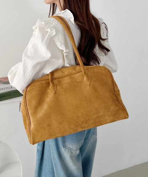 CLEA（クレア）の「【A4サイズ対応】スウェードライクボストンバッグ（ボストンバッグ・レディース・ベージュ/ブラック/ワインレッド/ブラウン・FREE）」の22枚目の写真