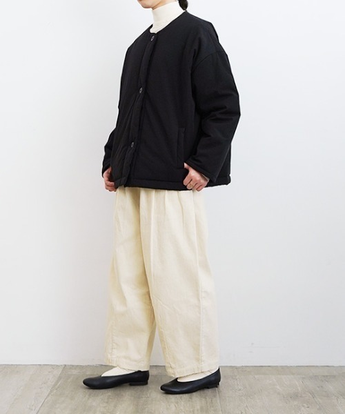 フォーカスウォームショートコート（ノーカラーコート）｜オローネ