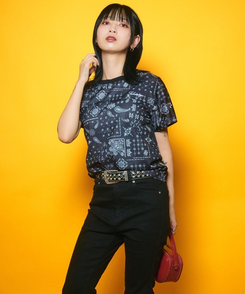 Subciety(サブサエティ)の「【WOMEN】Foot ball shirt(Tシャツ/カットソー・レディース・カモフラージュ/マルチ/ブラック・FREE)」の2枚目の写真