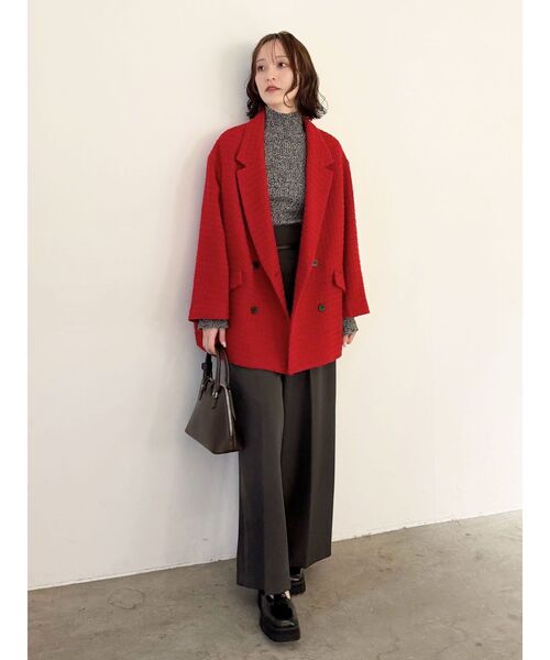 LAGUNAMOON（ラグナムーン）の「【WEB限定】メランジタートルニット（ニット/セーター・レディース・ベージュ/ライトグリーン/ブラック・FREE）」の7枚目の写真