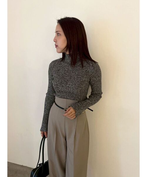 LAGUNAMOON（ラグナムーン）の「【WEB限定】メランジタートルニット（ニット/セーター・レディース・ベージュ/ライトグリーン/ブラック・FREE）」の9枚目の写真