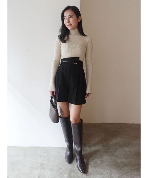 LAGUNAMOON（ラグナムーン）の「【WEB限定】メランジタートルニット（ニット/セーター・レディース・ベージュ/ライトグリーン/ブラック・FREE）」の13枚目の写真