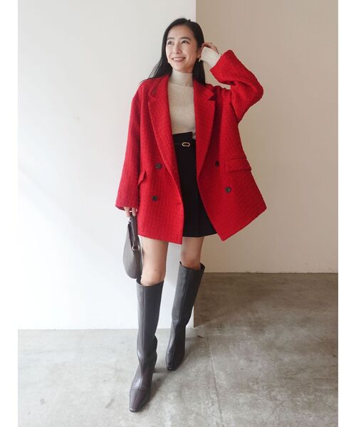 LAGUNAMOON（ラグナムーン）の「【WEB限定】メランジタートルニット（ニット/セーター・レディース・ベージュ/ライトグリーン/ブラック・FREE）」の14枚目の写真