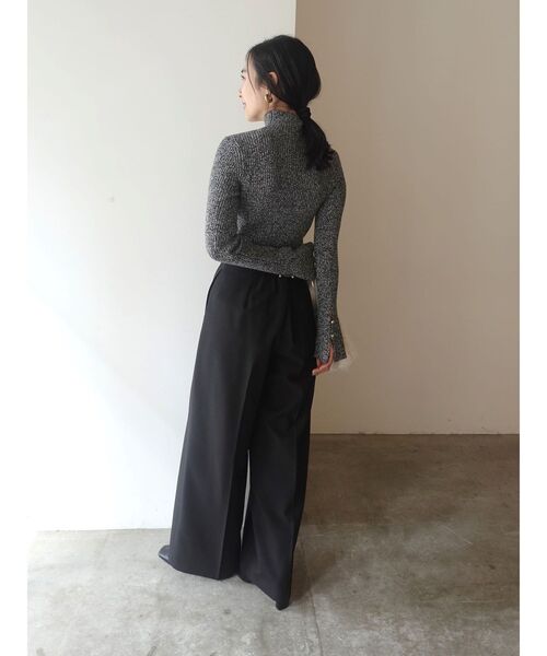 LAGUNAMOON（ラグナムーン）の「【WEB限定】メランジタートルニット（ニット/セーター・レディース・ベージュ/ライトグリーン/ブラック・FREE）」の19枚目の写真