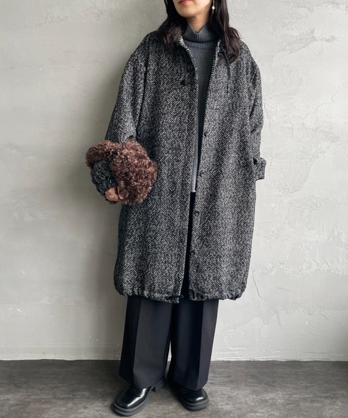 【ミズイロインド】春物ゆったりオーバーサイズ デニムロングコートFサイズ ミズイロインド】春物ゆったりオーバーサイズ デニムロングコートF