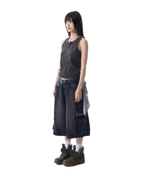 AAKAM(アーカム)の「Vintage Washed Slit Sleeveless (Dark Blue)(Tシャツ/カットソー・レディース・その他・1/2)」の5枚目の写真