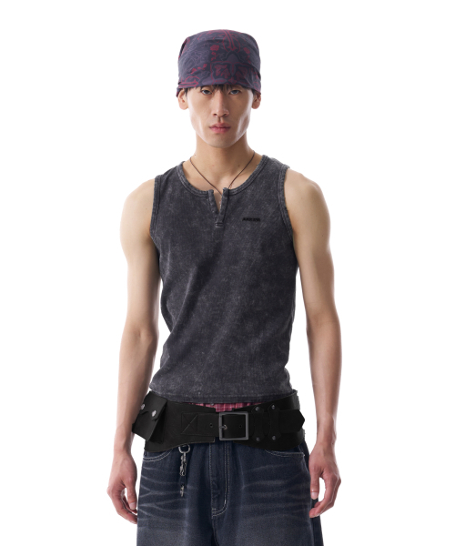 AAKAM(アーカム)の「Vintage Washed Slit Sleeveless (Dark Blue)(Tシャツ/カットソー・レディース・その他・1/2)」の7枚目の写真