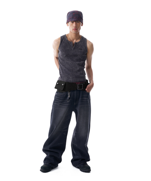 AAKAM(アーカム)の「Vintage Washed Slit Sleeveless (Dark Blue)(Tシャツ/カットソー・レディース・その他・1/2)」の10枚目の写真