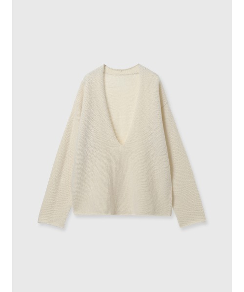 CREDONA（クレドナ）の「HAMILTON V NECK KNIT（ニット/セーター・レディース・グレー/アイボリー/ネイビー・FREE）」の16枚目の写真