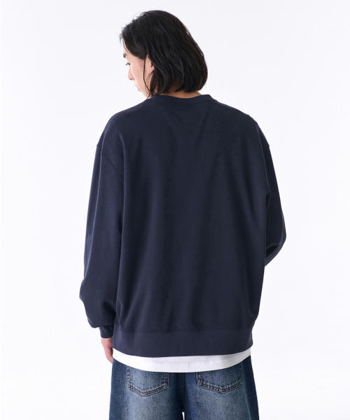 MUSINSA STANDARD（ムシンサスタンダード）の「[クールタンダード] レギュラースウェットシャツ [ネイビー]（スウェット・メンズ・その他・MEDIUM/LARGE/X-LARGE/XX-LARGE/SMALL/XXX-LARGE）」の3枚目の写真