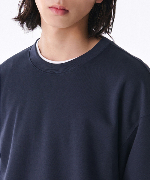 MUSINSA STANDARD（ムシンサスタンダード）の「[クールタンダード] レギュラースウェットシャツ [ネイビー]（スウェット・メンズ・その他・MEDIUM/LARGE/X-LARGE/XX-LARGE/SMALL/XXX-LARGE）」の4枚目の写真