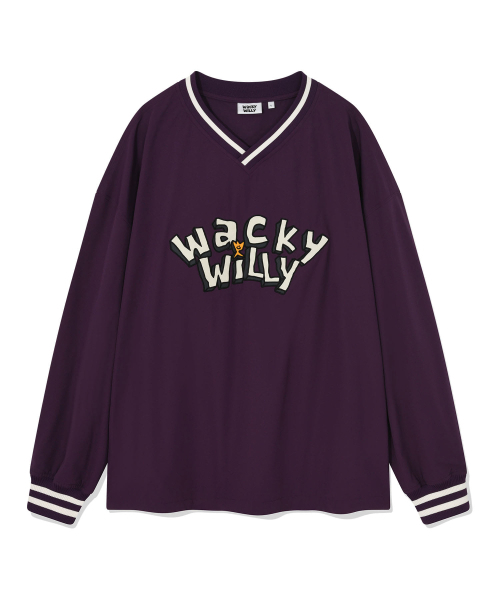 Wacky WiLLy(ワッキーウィリー)の「タイポ化繊ロングスリーブTシャツパープル(Tシャツ/カットソー・レディース・その他・SMALL/MEDIUM/LARGE)」の1枚目の写真