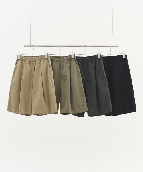 XERO(ゼロ)の「ディープワンタックコットンウォッシュドバンディングショーツ(その他パンツ・レディース・カーキ/ブラック/Beige/チャコール・MEDIUM/LARGE)」の5枚目の写真