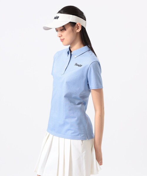 BEAMS GOLF(ビームスゴルフ)の「ORANGE LABEL / 鹿の子 ボタンダウン ポロシャツ(吸水速乾・UVカット)(ポロシャツ・レディース・サックスブルー/ネイビー・LARGE/MEDIUM/SMALL)」の10枚目の写真