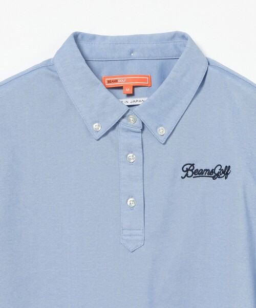 BEAMS GOLF(ビームスゴルフ)の「ORANGE LABEL / 鹿の子 ボタンダウン ポロシャツ(吸水速乾・UVカット)(ポロシャツ・レディース・サックスブルー/ネイビー・LARGE/MEDIUM/SMALL)」の17枚目の写真