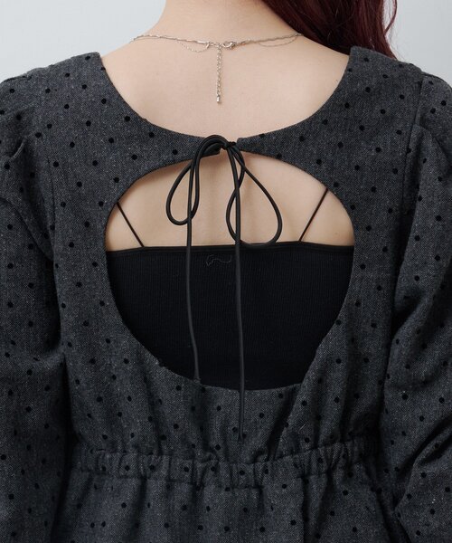 Kastane（カスタネ）の「ドットツイードミニワンピース（ワンピース・レディース・グレー/ブラック・FREE）」の16枚目の写真