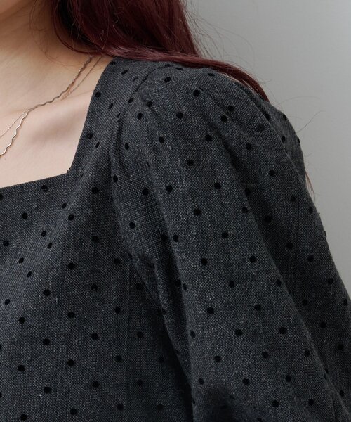 Kastane（カスタネ）の「ドットツイードミニワンピース（ワンピース・レディース・グレー/ブラック・FREE）」の15枚目の写真