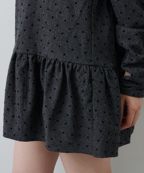Kastane（カスタネ）の「ドットツイードミニワンピース（ワンピース・レディース・グレー/ブラック・FREE）」の11枚目の写真
