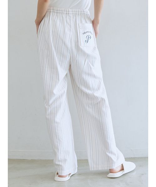 gelato pique（ジェラートピケ）の「先染めストライプロングパンツ