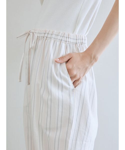 セール】先染めストライプロングパンツ（ルームウェア/パジャマ