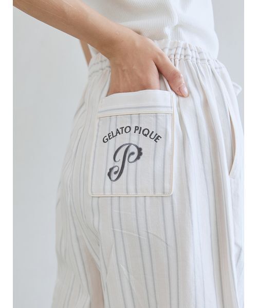 gelato pique（ジェラートピケ）の「先染めストライプロングパンツ