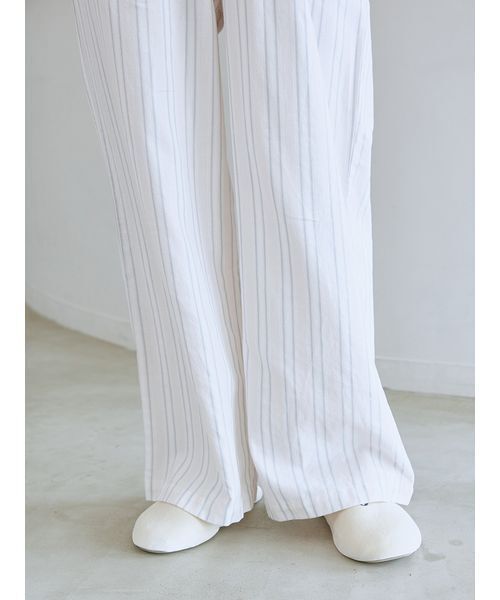 セール】先染めストライプロングパンツ（ルームウェア/パジャマ