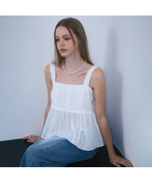 ROSEFRANTZ（ロゼフランツ）の「Pintuck Sleeveless Blouse [White]（シャツ/ブラウス・レディース）」