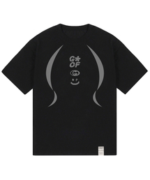 [ユニセックス]3ロゴスマイルライン半袖Tシャツ_ブラック