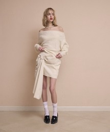 フロントリボンミニスカート