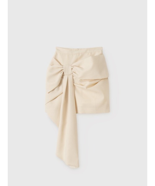 EIMY ISTOIRE（エイミーイストワール）の「フロントリボンミニスカート（スカート・レディース・アイボリー/ブラック・F）」の14枚目の写真