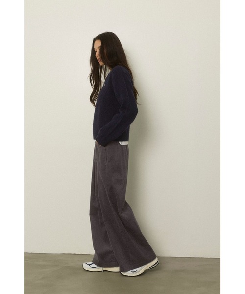 ALEXIA STAM（アリシアスタン）の「Corduroy Tuck Pants /コーデュロイタックパンツ（その他パンツ・レディース・ネイビー/アイボリー・S/M）」の18枚目の写真