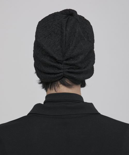 FLAREUP（フレアアップ）の「Ruffle Shirring Beanie (FL-740_Black)（ニットキャップ/ビーニー・レディース・ブラック・OS）」の9枚目の写真